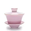 140 ml exquis Famous Guan Kiln Tea Set Gaiwanporcelain Bowl recouvert de couvercle Saucer China Bowls 240420