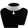 Catene europea collane creative girocollo di girocollo alla moda imitazione cravatta perla collana per perle mti strato perle accessi