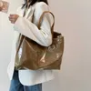 BAGO de grande capacidade feminina Summer Korean Edition Trendy One ombro de saco de axilas da moda simples transparente transparente bolsa de manobra 240415