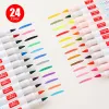 12/24 couleurs marqueurs de tissu stylos à tissu permanent peinture stylo soft pincel markers de stylo de stylo toile t-shirt chaussures capride bricolage peinture