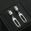 Boucles d'oreilles étalon 2024 Paper Clip en acier inoxydable Boucle d'oreille personnalisée Titane Os Solide Couleur simple