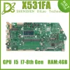 Moederbord kefu x532fl mainboard met i5 i78th 4GB/8gbram voor asus vivobook s15 s532 x531fa s532fl x532fa x532flc laptop moederbord