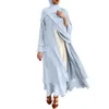 Robes décontractées luxe et élégant Ramadan Eid Muslim Mariffon Abaya Kimono Dubaï Turquie Islam Kaftan Dress Vêtements Abayas Long Robe