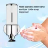 Liquid Soap Dispenser Stainless Steel Shower Bar Holder Gel Plastic Box Bathroom Shelves For El Silver