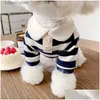 Vestuário para cães vestuário de vestuário cão camisa de verão de pet roupos de resfriamento de roupas listradas colorida chihuahua colete de garganta para cães médios pequenos cos dhga dhb0i l46