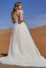 COCOMELODY 2024 Vestidos de novia V Cuello Apliques Bohemio Bohemio Vestidos nupciales Hollow Back Sweet Train A-Line Wedding Vestido de vestidos de novia