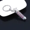 Новые парикмахерские брелоки парикмахерская 3D -полюсные подвески Keyring Love Collier Pin Dewelry Car Сумка для мужчин Lady Gift