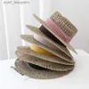 Sombreros de borde anchos sombreros de cubo simples hierbas naturales de verano para mujeres protección de visera de paja