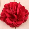 5pcs / lot 8cm 20 couleurs nouveau-née Vintage Soft Artificial Tissu Flowers Bouquet pour mariage mariée Garland Home Flores Chapeau en tissu