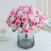 Fiori decorativi 1pc seta artificiale rosa fatti fai da te feste di nozze da sposa rose rame per casa ghirlande natalizie vaso