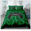 Set di biancheria da letto in bianco e nero geometrico di astrazione Game manico set camera da letto gamer gamepad digate cover dyorkids regalo