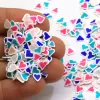 50g mélange mixte coeur tranches en polymère argile chaude paillettes pour artisanat décorations de nail art bricolage Scrapbooking Téléphone déco: 6 mm