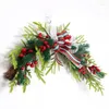 Decorative Figurines Artificial Christmas Swag Xmas Mail Box With Pine Needles And Berry For Holiday Home Decor