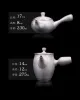 S999 silver-plated side handle pot handmade sterling silver small teapot stoneware tea single pot Japanese ceramic tea set