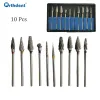 10 Pcs Tungsten Cone Carbide Drill Bit Dental Milling Cutters Dentistry Laboratory Rotary Tool Tooth Polishing Strawberries