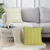Kissen einfache kreative Geometrie -Leinenabdeckung Home Decor Sofa Bett Satin Satin Kissenbezug