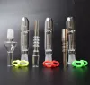 GR2チタンネイルチップクォーツネイル付きミニグラスパイプキット10mm 14mm 18mmすべてAvaiable Mini Glass Pipe Micro NC Set LL