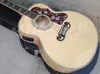 Giant Electric Guitar med solid gran, akustisk gitarr, naturlig abalon, ebenholts fingerplatta, flame beige, 43