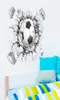 Creative Soccer Football Cracked 3D View Decorative Wall Stickers For Kids Boys Room Decorations Home PVC Decor Mural Art Decals5739972