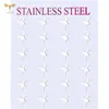 Stud Earrings 12 Pairs Pack Beautiful Dance Girl For Women Stainless Steel Ear Piercing Jewelry Small Earings Set Party Gifts