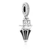 Silver Mary Poppins Umbrella Pinging Charm 925 Sterling Sier Adequado para Bindes Jóias de pulseira 797507CZ GOSTA DAPA DAPA DHNWW