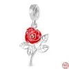 Vente chaude Rouge Series 925 SERRING Silver Strawberry Heart Christmas Pendant Charm Beads Fit Original Pandora Bracelet Diy Bijoux