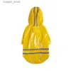 Dog Apparel Dog Apparel Summer Outdoor Puppy Pet Rain Coat S-XL Hoody Waterproof ets PU Raincoat for Dogs Cats Apparel Clothes Wholesale 230719 L46