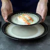 Miski ceramiczne zachodnie zastawa stołowa stek płyta makaronowa kreatywne płaskie danie zapasy serce śniadanie domowe miski gospodarstwa domowego