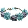 New Spring Bohemian Rose Crowns Wreath Beach Hawaii Floral Garland Romantic Faux Rose Wedding Wreaths New Flower Headband