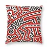 Pillow Funny Graffiti Figures Cover Geometric Abstract Haring Paintings Art Throw Case For Sofa Pillowcase Home Decor