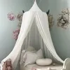 Ins Baby Room decor Mosquito Net Kid bed curtain canopy Round Crib Netting tent baldachin 240cm bedroom girl canopy cot240327