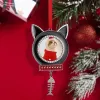 Party Favor Sublimation Diy White Blank Zinc Alloy Cat Dog Pet Red Strap God julhänge 0409