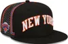 American Basketball „Knicks” Snapback Hats 32 Drużyny luksusowe projektantów finałów szafka na szatnię Casquette Sport Hat Strapback z powrotem regulowany czapkę a13