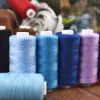 6 Colors/Set Yarn Sewing Thread Roll Machine Hand Embroidery 400 Yard Each Spool 100% Polyester Durable For Home Sewing Kit