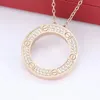 2024Love Schraube Anhänger Halsketten Titanstahl Designer Buchstabe C mit Diamant Luxus Jewlery Geschenke Mädchen Gold Silber Rose Großhandel nicht Fade Jewelry Q6