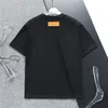 2024 Brand Designer Men's Round Neck Black and White Half Sleeves Cotton Breathable Letter Print Summer Leisure Couple T-shirt Women's M-XXXL