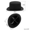 Berets Black Top Hat With Removable Goggles For Kids Adults Circus Magician Birthday Party Halloween Costume Accessories