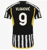 23 Jevetu Soccer Jerseys di Maria 2024 JUVE FOOTBALT Shirts Fans Player Version Mens Kids Kits Yildiz Maglia Juventus Home Away 3rd Vlahovic Bonucci Kean 2024