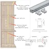 1010a (5 stcs) 0,5 m Super slank zilver en zwarte kleur LED aluminium kanaalprofiel voor 5 mm breedte LED -strips Kastkast licht