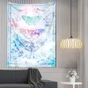 Tarot Gradient Tapestry Black and White Psychedelic Pilierfly Home Decor Art Wall suspendu Hippie Bohemia