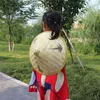 Berretti Cappello da sole per bambini cono unisex da campeggio all'aperto largo brim primavera estate anti-uv design di tessitura di bambù