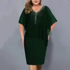 Casual Dresses Women Party Dress Solid Color Breathable Business Reception Ruffle Lady Banquet Female Clothes