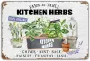 Funny Kitchen Herbs Farm to Table Metal Tin Sign Wall Decor Herbs Art Sign for Home Decor Gifts