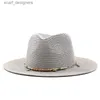Breda grälhattar hink hattar 56-58-60 cm stor storlek halm western cowboy hatt för män sommar curling brim strand sol hattar panama cowgirl hattar sombreros de vaquero y240409