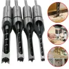 6/8/12.5mm HSS Square Hole Drill Bit Auger Steel Mortising Drilling Craving DIY Furniture Woodworking Tools