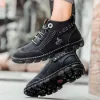 Boots Genuine Leather Men Casual Shoes British Style Comfortable Men Boots Fashion Walking Shoes Big Size Black Men Soft Flat Footwear