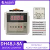 DH48J-8 8A 11A電子プリセットデジタルディスプレイカウンターリレーNPNセンサーカウントAcyclic 8pin 11pin with Base DC12V 24V AC220V