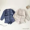 Ensembles de vêtements 0 à 4 ans Girls Treot Suit Fashion Bébé garçons filles Girls Vêtements Winter Tricot Cardigan + Pp Shorts Boîtes Boîtes Infant