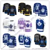 Toronto Maple Custom Leafs hokey formaları 17 Wendel Clark 13 Mats Sundin 93 Doug Gilmour 90 Ryan O'Reilly 19 Calle Jarnkrok 78 TJ Brodie Michael Bunting Mark Giordano