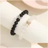 Beaded Strand 2Pcs Alloy Stone Couple Luminous Bracelet Charms Lover Fluorescent Gift Fluorescent. Heart Glow In The Dark Drop Deliver Dhjdg